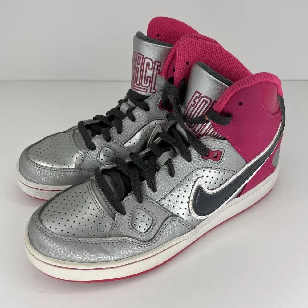 Nike Son of Force Youth Sz 7Y High-Top Junior Sneakers Lace-Up Basketball Shoe